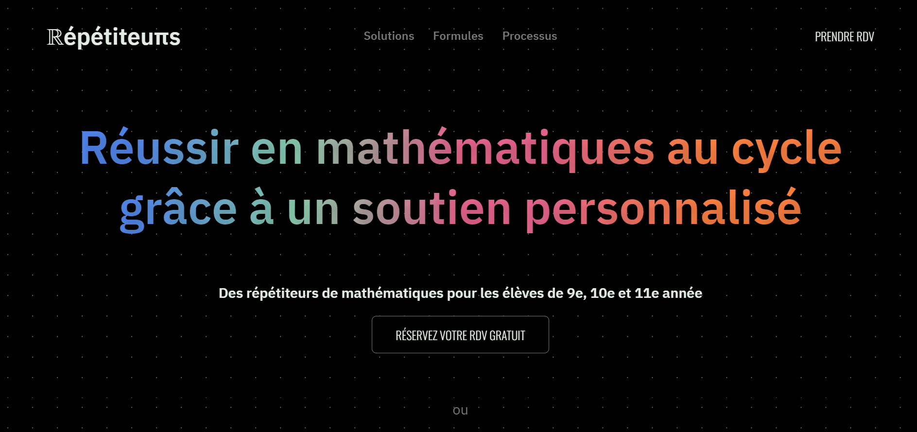 Exemple de création de site web fait par Jules Vincent